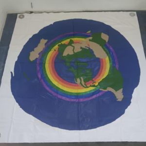 Flat Earth Map painting - Unique piece